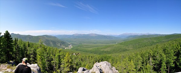 Панорама Баргузинская долина вид с пер. Рыхловского